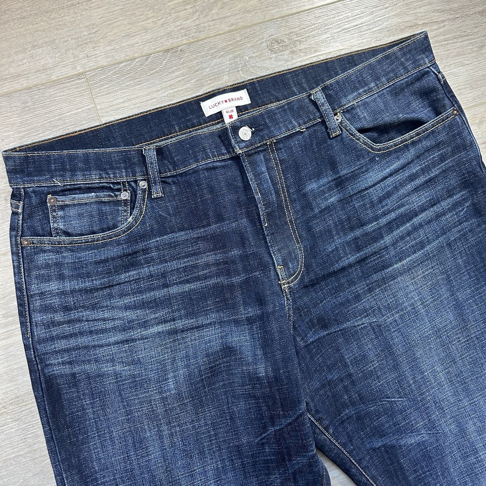 Lucky Brand 329 Classic Straight Leg 42x30(29.5) Dark Wash Denim Jeans Mens - Picture 2 of 14
